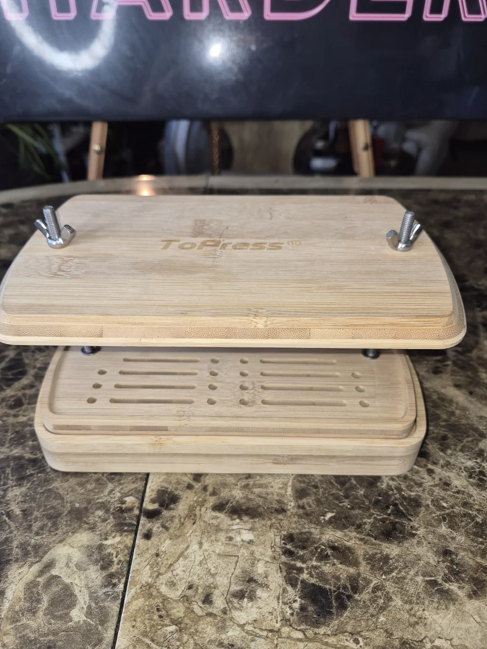 New ToPress® Bamboo Tofu Press – Adjustable, Two-Tier Design no box never used
